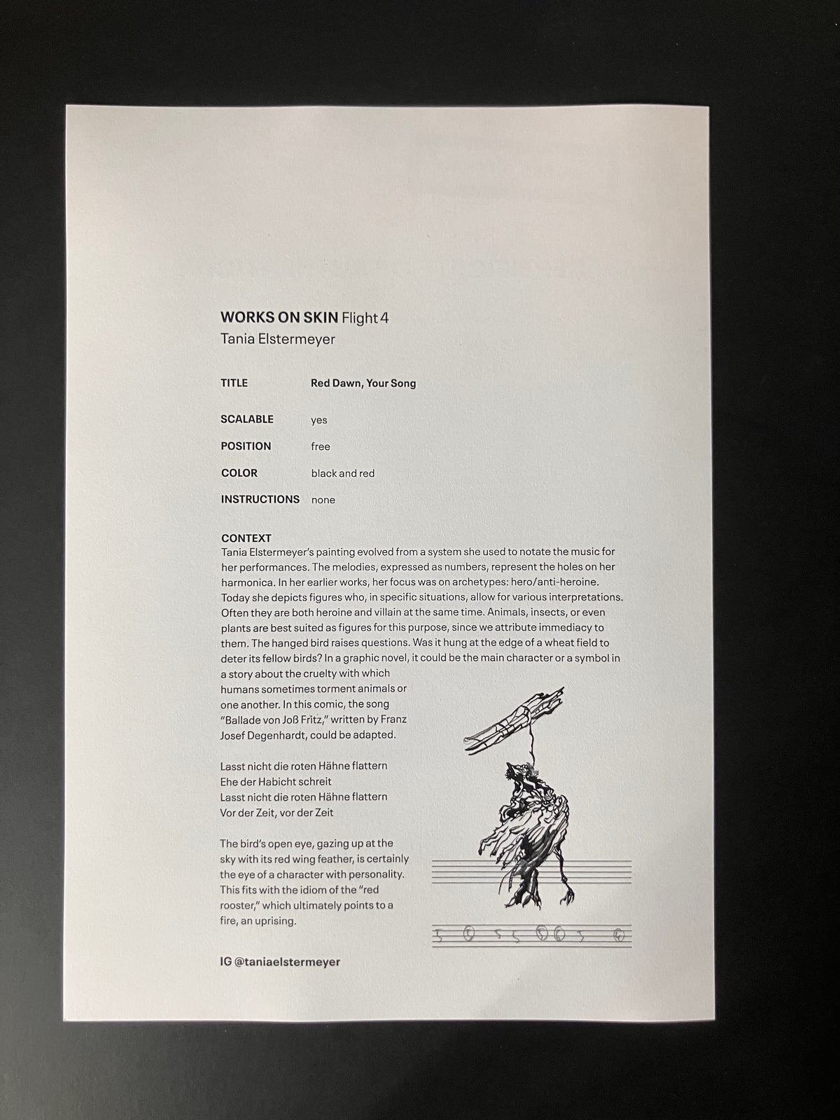 Tania Elstermeyer - certificate back